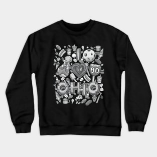 I Love Ohio Doodle Crewneck Sweatshirt